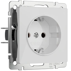 Изображение Розетка с заземлением (белый акрил) W1171041