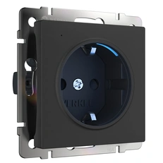 Изображение Розетка с подсветкой (черный матовый) W1171408