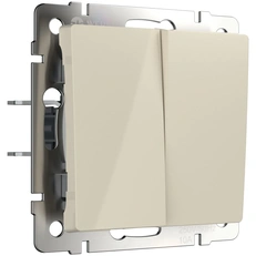 Изображение Выключатель двухклавишный проходной (слоновая кость) W1122003