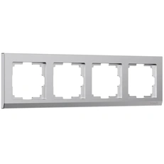 Изображение Рамка на 4 поста Stark (серебряный матовый) W0041865